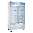 WindChill WC-2GDF Double Swing Glass Door 49.5" Wide Display Freezer- 3 Unit Instock