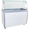 Maple Leaf 50" Ice Cream Dipping Cabinet / Freezer with Curved Glass Sneeze Guard- 8  Tubs Capacity