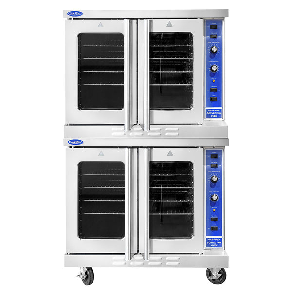 Atosa ATCO-513NB-2 Double Deck Non-Bakery Standard Depth Natural Gas/Propane Convection Oven - 92,000 BTU