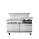 Atosa AGR-6B24RGB 60" Natural Gas/Propane 6 Burner With 24" Raised Griddle Stove Top Range