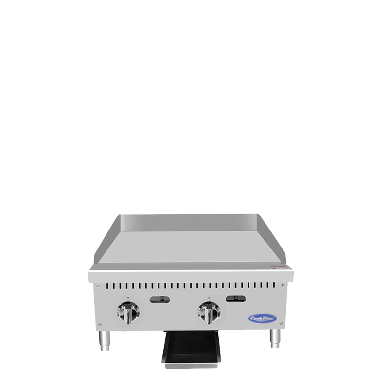 Atosa ATTG-24 24" Heavy-Duty Natural Gas/Propane Thermostatic Griddle with 1″ Griddle Plate