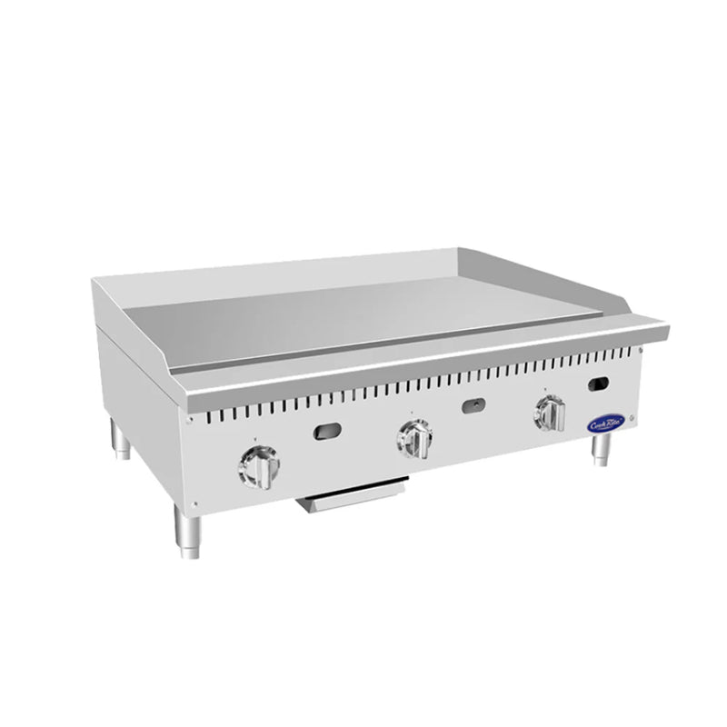 Atosa ATTG-36 36" Heavy-Duty Natural Gas/Propane Thermostatic Griddle with 1″ Griddle Plate