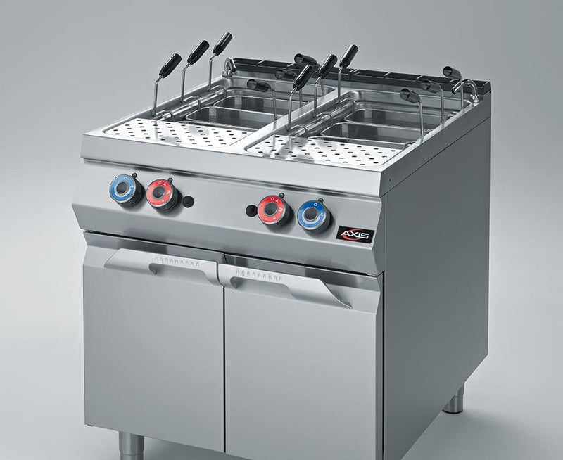 Axis AX-GPC-2 Natural Gas/Propane Double Tank Pasta Cooker-100,000 BTUs/hr