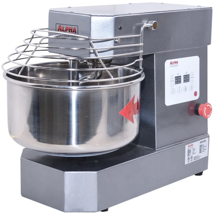 Alpha AVS-10 Commercial 10Qt Capacity Ten Speed Spiral Mixer- 120V