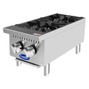 Atosa ACHP-2 Natural Gas/Propane 2 Burner Hot Plate - 32,000 BTUs Per Burner