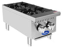 Atosa ACHP-2 Natural Gas/Propane 2 Burner Hot Plate - 32,000 BTUs Per Burner