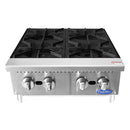 Atosa ACHP-4 Natural Gas/Propane 4 Burner Hot Plate - 32,000 BTUs Per Burner