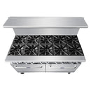 Atosa AGR-10B 60" Natural Gas/Propane 10 Burner Stove Top Cooking Range