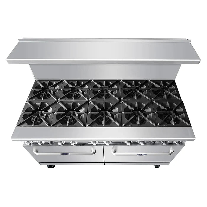 Atosa AGR-10B 60" Natural Gas/Propane 10 Burner Stove Top Cooking Range