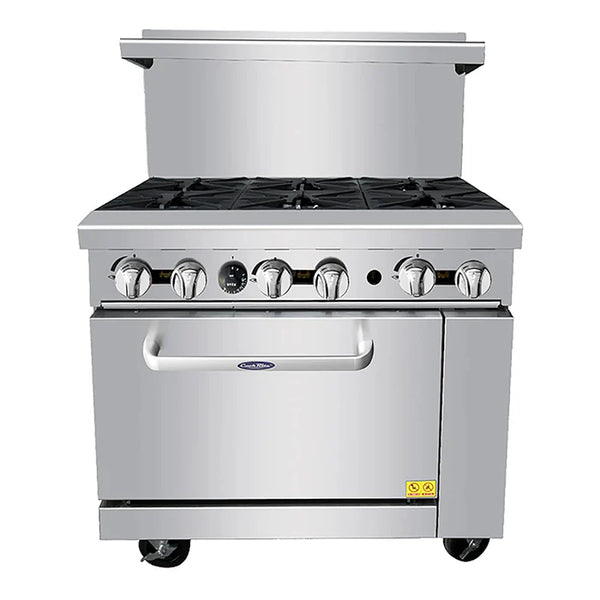 Atosa AGR-6B 36" Natural Gas/Propane 6 Burner Stove Top Range