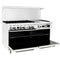 Atosa AGR-6B24GR 60" Natural Gas/Propane 6 Burners with 24" Griddle Stove Top Range