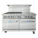 Atosa AGR-6B24GR 60" Natural Gas/Propane 6 Burners with 24" Griddle Stove Top Range