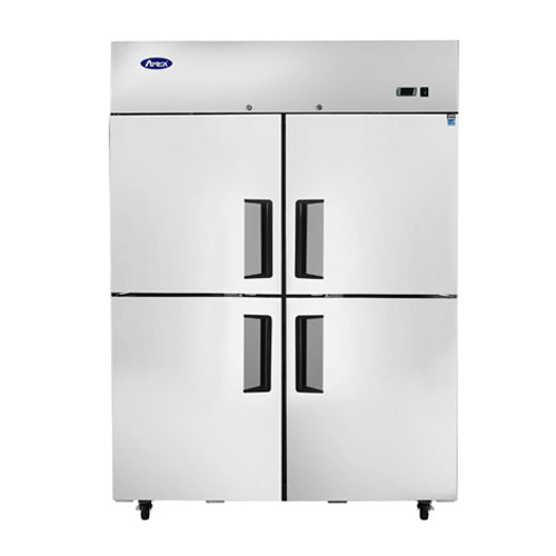 Atosa MBF8011GR Top Mount Four Solid Half Door Reach In Refrigerator