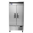 Atosa MBF8506GR Bottom Mount Slim Double Solid Door 40" Wide Stainless Steel Refrigerator