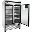 Atosa MBF8507GR Bottom Mount 54" Wide Double Solid Door Stainless Steel Refrigerator