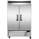 Atosa MBF8507GR Bottom Mount 54" Wide Double Solid Door Stainless Steel Refrigerator