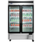 Atosa MCF8703ES Double Door 54" Wide Stainless Steel Glass Display Freezer