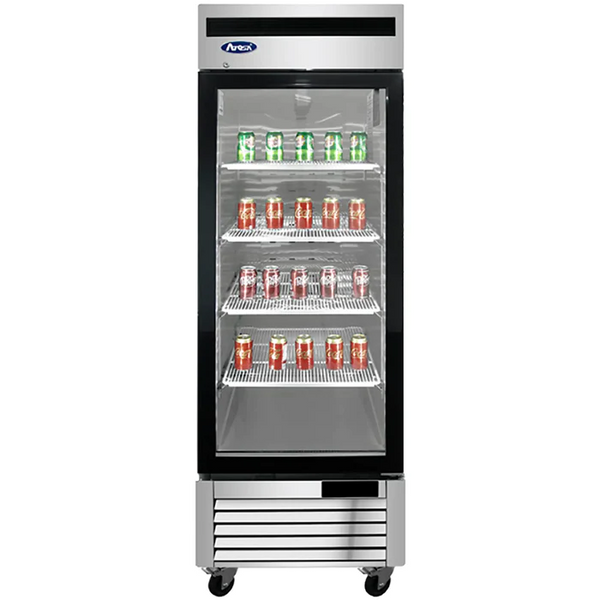 Atosa MCF8705GR Single Door 27" Wide Stainless Steel Display Refrigerator