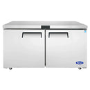 Atosa MGF8407GR Double Door 60" Undercounter Freezer Work Table