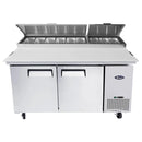 Atosa MPF8202GR Double Door 67" Refrigerated Pizza Prep Table