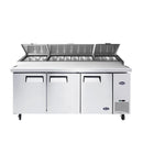 Atosa MPF8203GR Triple Door 93" Refrigerated Pizza Prep Table