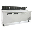 Atosa MPF8203GR Triple Door 93" Refrigerated Pizza Prep Table