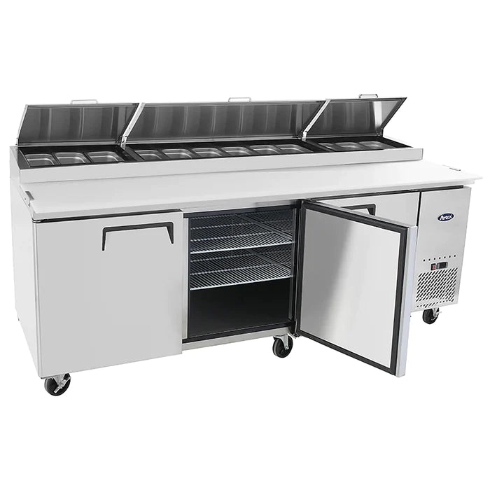 Atosa MPF8203GR Triple Door 93" Refrigerated Pizza Prep Table