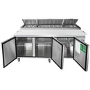 Atosa MPF8203GR Triple Door 93" Refrigerated Pizza Prep Table