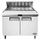 Atosa MSF8302GR Double Door 48" Refrigerated Sandwich Prep Table