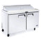 Atosa MSF8302GR Double Door 48" Refrigerated Sandwich Prep Table