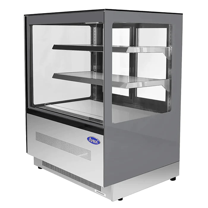 Atosa RDCS-35 Square Glass 2 Tier 36" Refrigerated Pastry Display Case