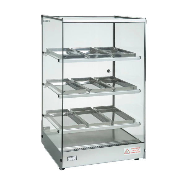 CELCOOK ERATO Line 18" Wide Heated Display Case - CHD-TOWER (9 Tray Capacity)