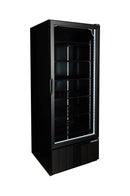 Habco ESM28HCTD-BLK 30" Black Single Full Height Glass Door Display Merchandising Refrigerator