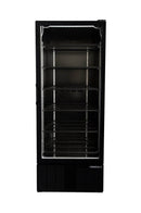 Habco ESM28HCTD-BLK 30" Black Single Full Height Glass Door Display Merchandising Refrigerator