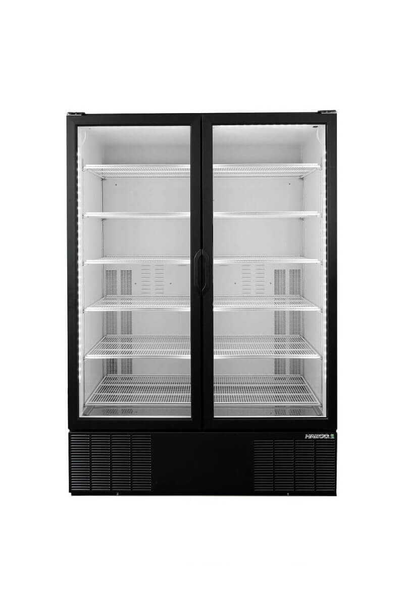 Habco ESM49HCTD 54" Double Swing Glass Door Merchandising Refrigerator