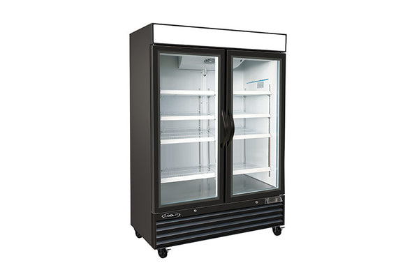 Kool-It KGF-48 54" Wide Double Swing Glass Door Display Freezer Merchandizer