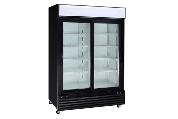 Kool-It KSM-50 52" Wide Double Glass Door Display Refrigerator