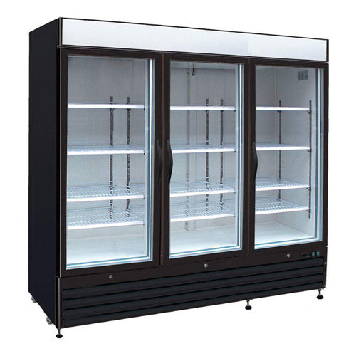 Kool-It KGF-72 81" Wide Triple Swing Glass Door Display Freezer Merchandiser