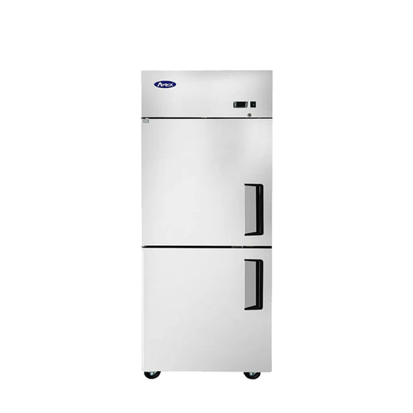 Atosa MBF8010GRL 28" Top Mount Solid Half 2-Door Reach-In Refrigerator -Left Hinged