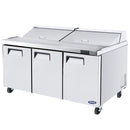 Atosa MSF8304GR Triple Door 72" Refrigerated Sandwich Prep Table