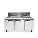 Atosa MSF8308GR Triple Door 72" Refrigerated Mega Top Sandwich Prep Table