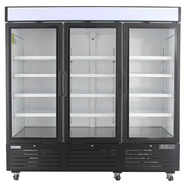 Nordic Air GRM-73C Triple Door 81" Wide Glass Display Refrigerator