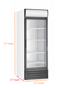 Windchill P500WA / P600WB Single Door 28" Wide Display Refrigerator