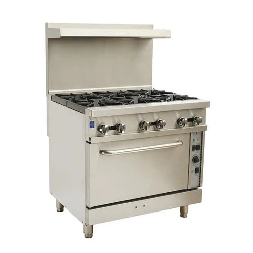 Blue Flame RGR36C 36" Natural Gas 6 Burner Stove Top Range With Convection Oven