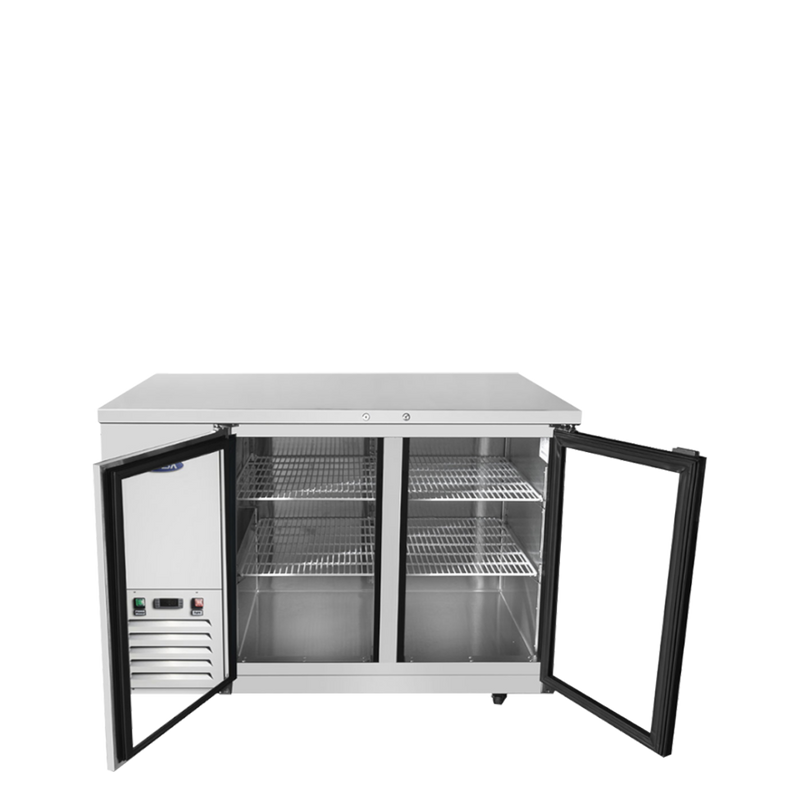 Atosa SBB48GGRAUS1 48″ Shallow Depth Double Glass Door Back Bar Cooler