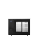 Atosa SBB48SGGRAUS2 48″ Black Shallow Depth Double Sliding Door Back Bar Cooler