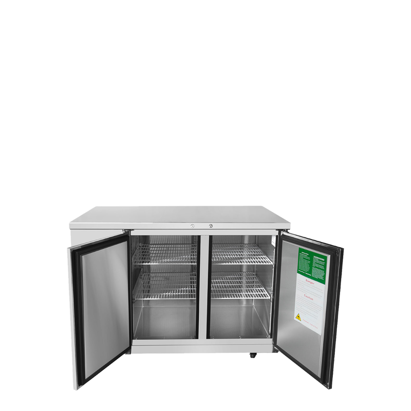 Atosa SBB59GRAUS1 58″ Shallow Depth Double Solid Door Back Bar Cooler