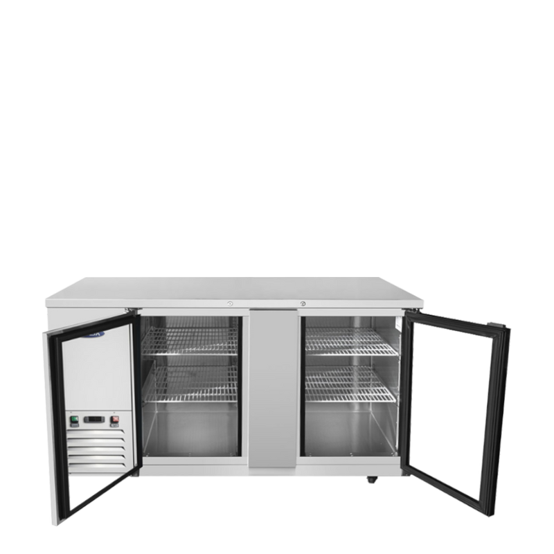 Atosa SBB69GGRAUS1 68″ Shallow Depth Double Glass Door Back Bar Cooler