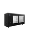 Atosa SBB69SGGRAUS2 68″ Black Shallow Depth Double Sliding Door Back Bar Cooler