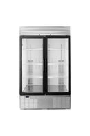 Habco SE46HCSXG 47" Stainless Steel Xterior Double Glass Door Display Refrigerator